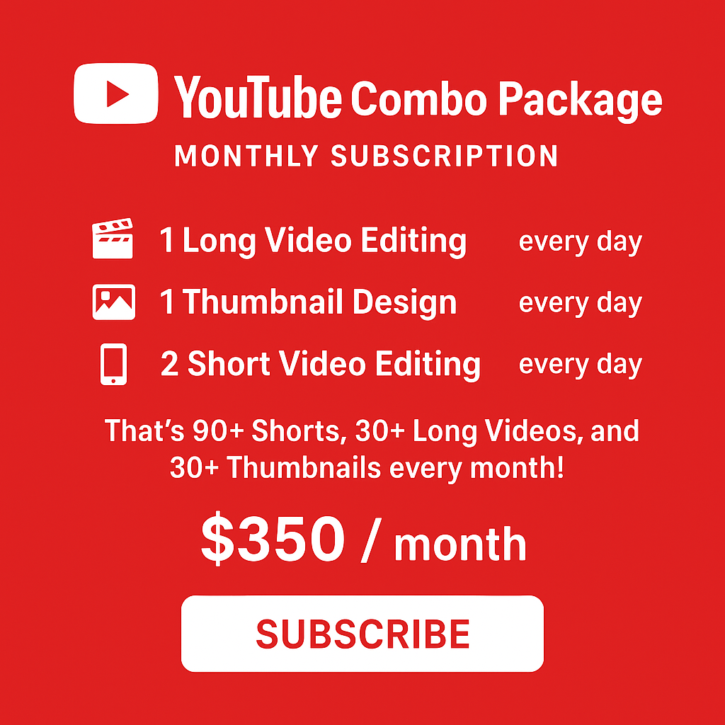 YouTube Combo Package - Monthly Subscription